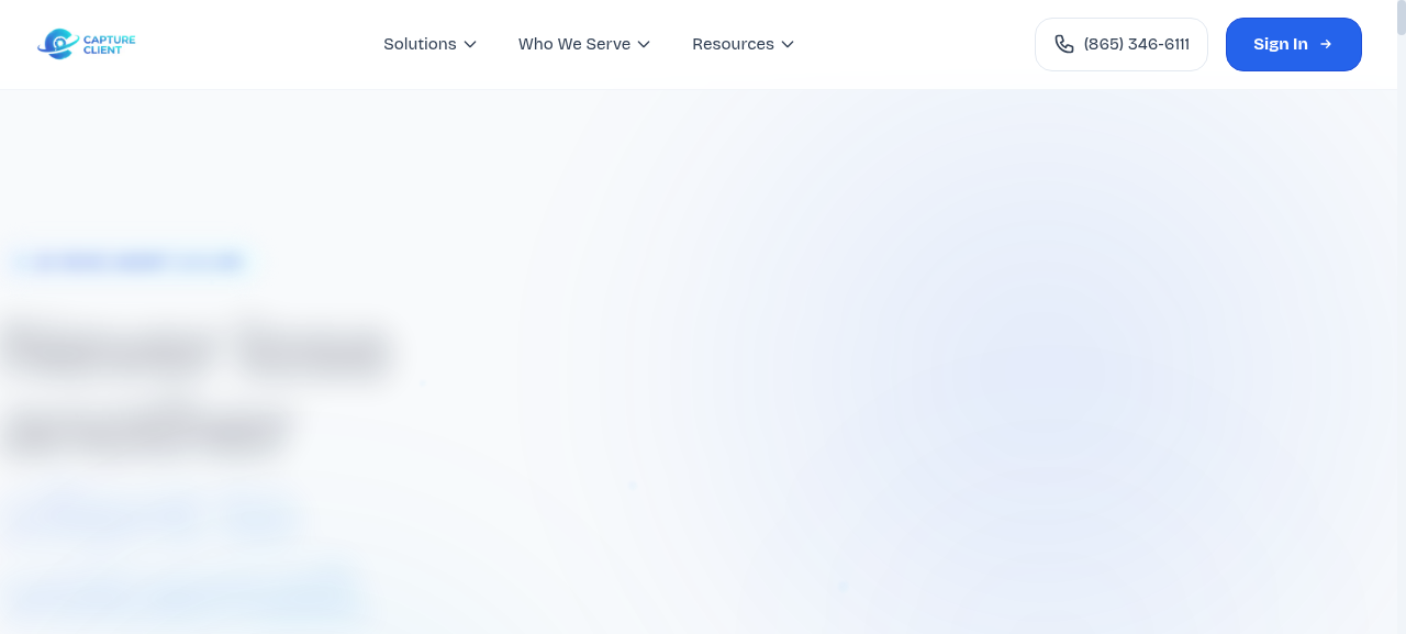 Capture Client website — built by Capture Client